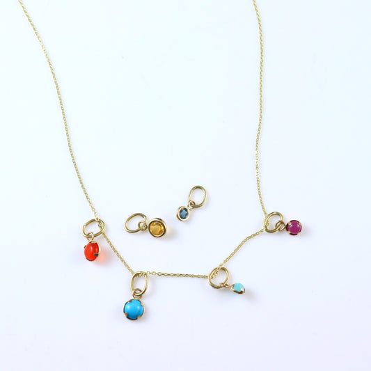 9ct Gemstone Pendant Necklace