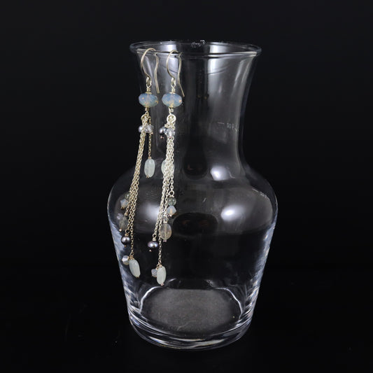 Aqua Cascading Earrings