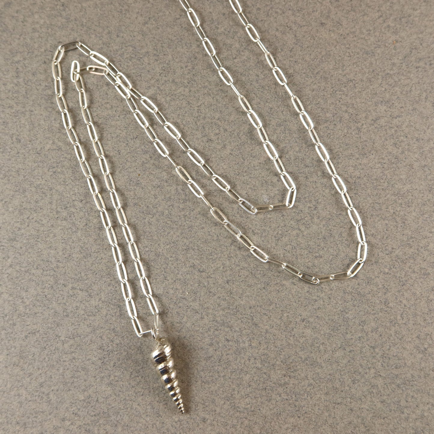 Spiral shell necklace