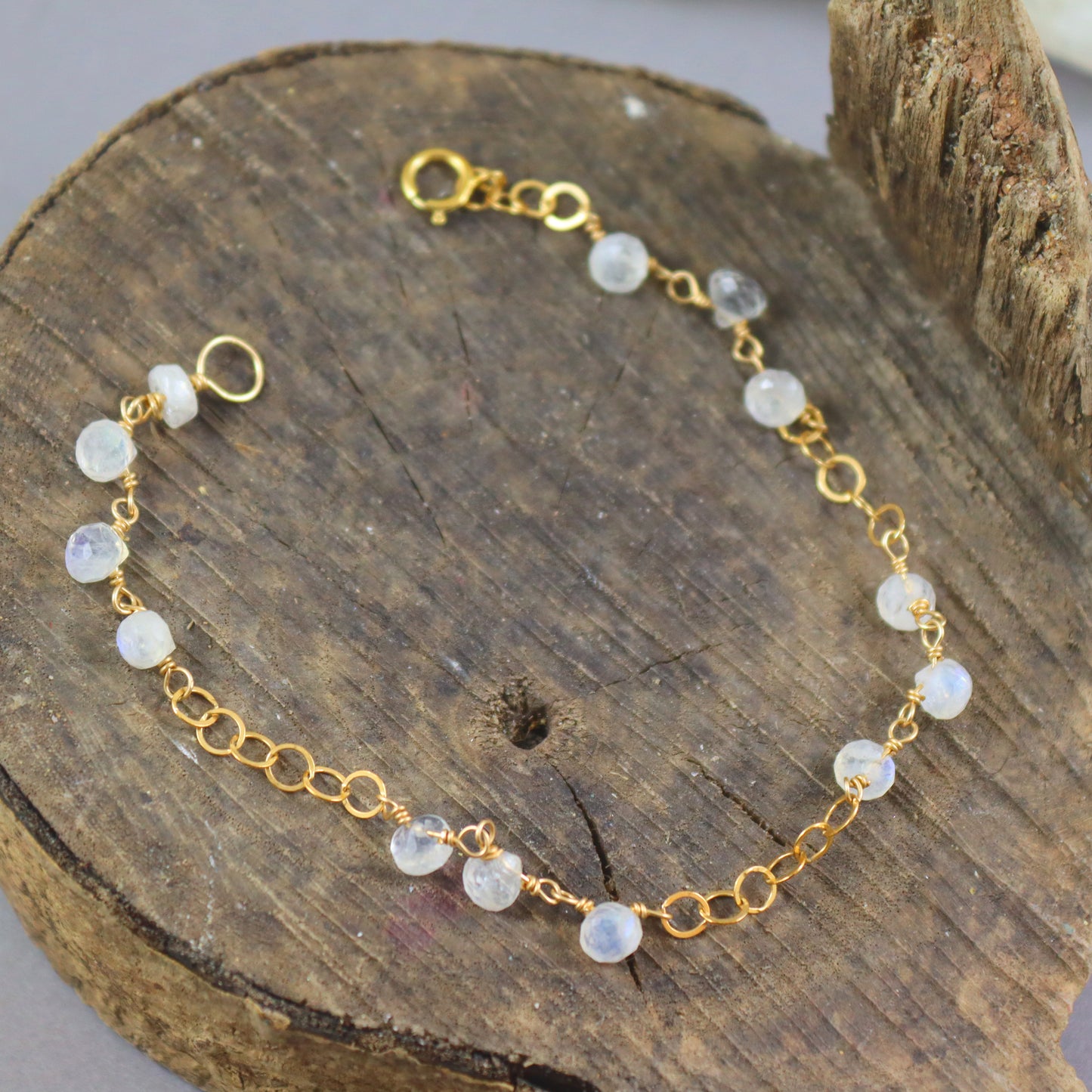 Moonstone Gold Bracelet