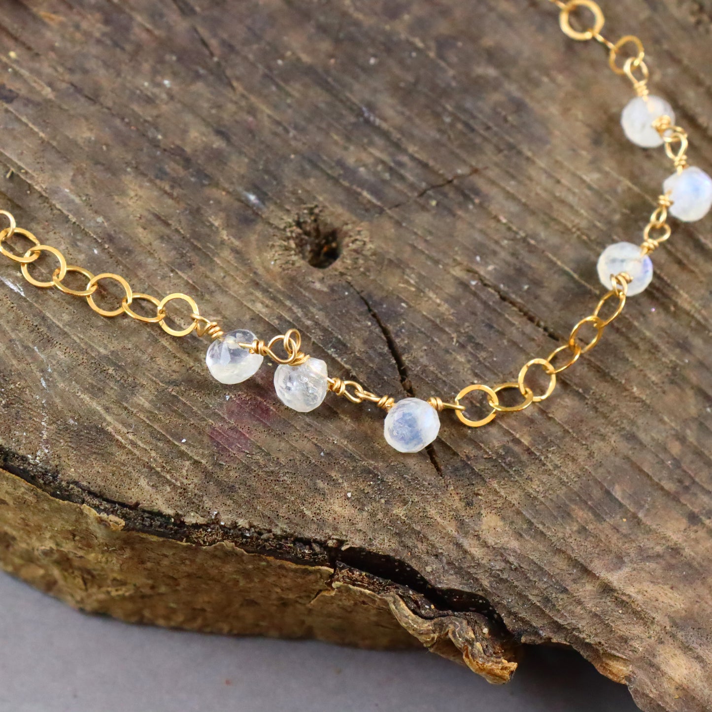 Moonstone Gold Bracelet