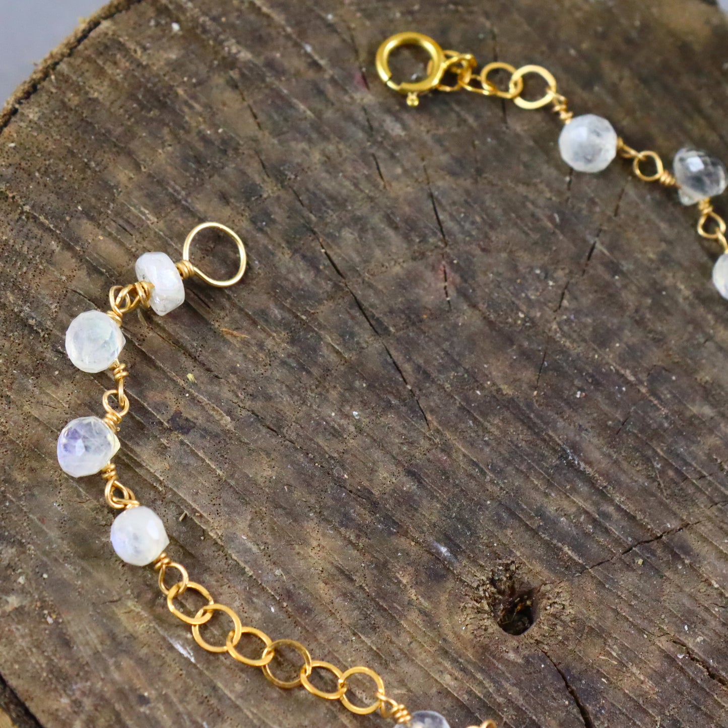 Moonstone Gold Bracelet