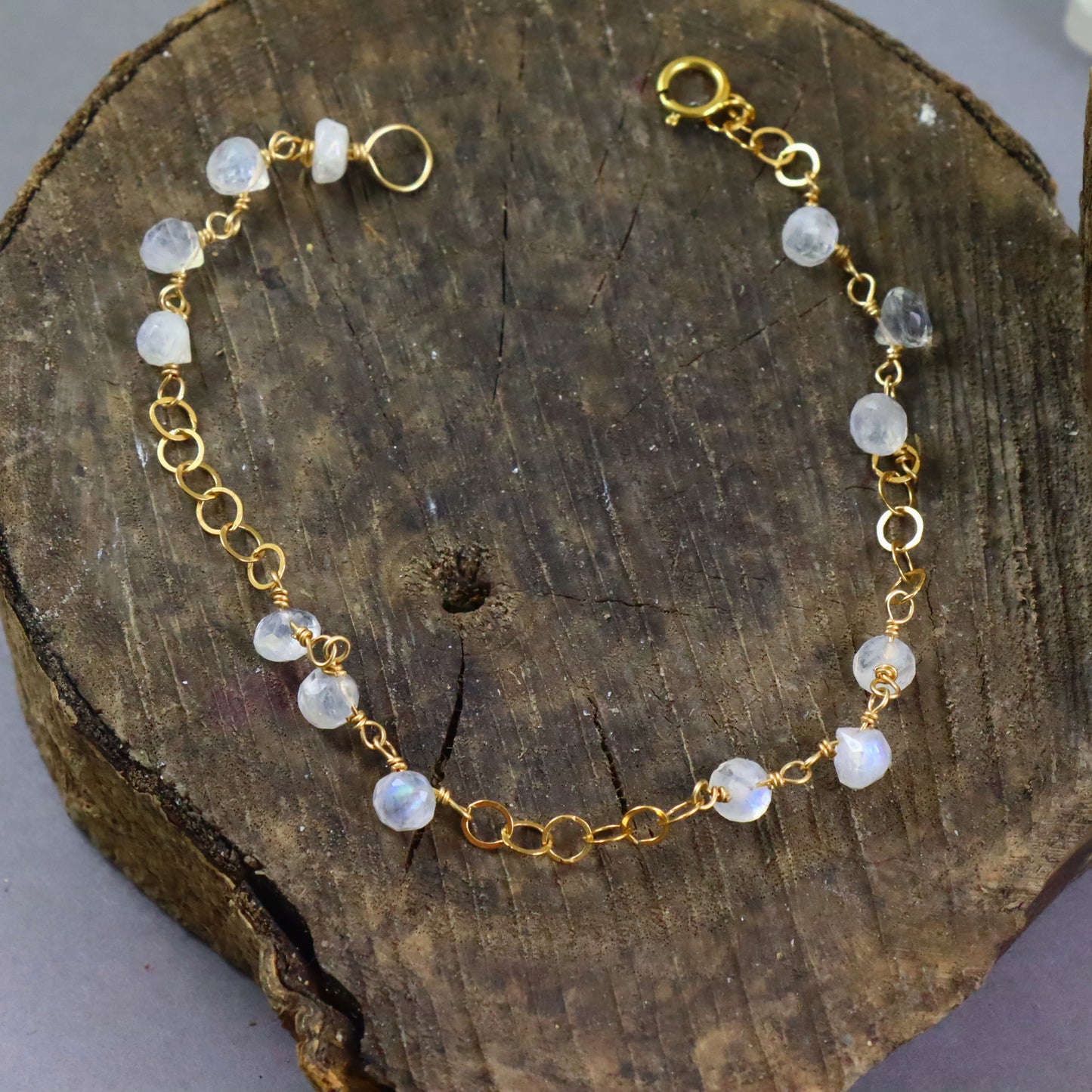 Moonstone Gold Bracelet