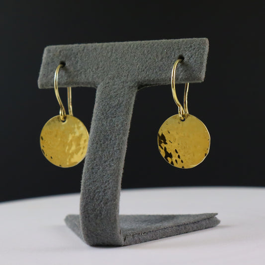 Hammered Disc Earrings - Karen Morrison Jewellery