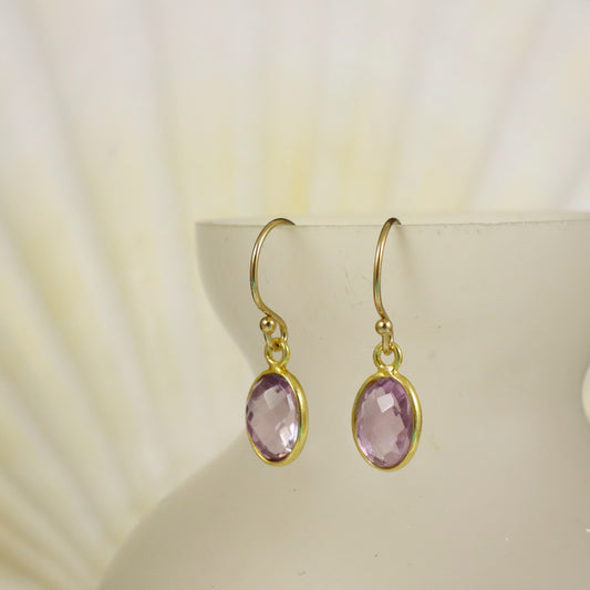 Pink Amethyst Earrings