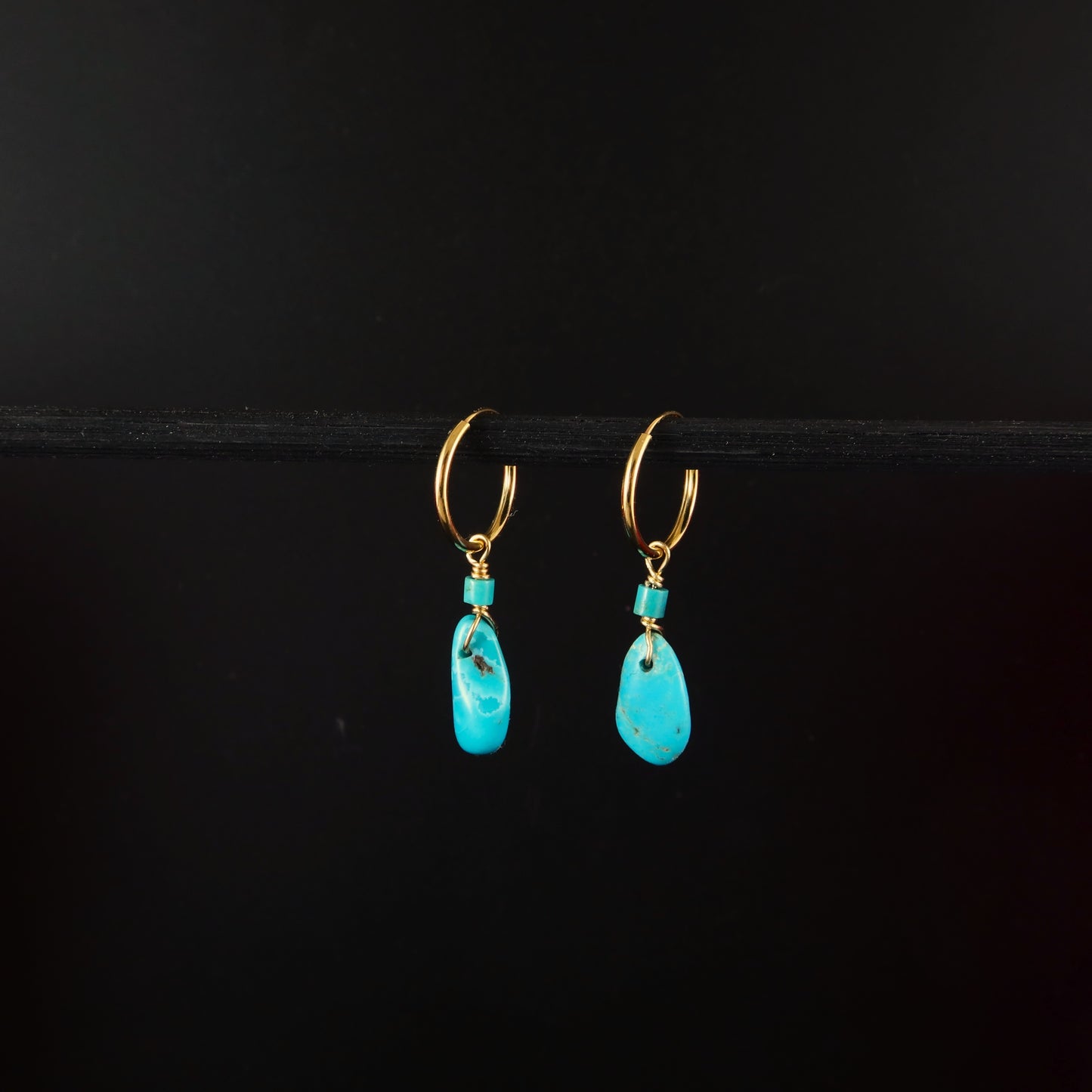 Gold Turquoise Earrings