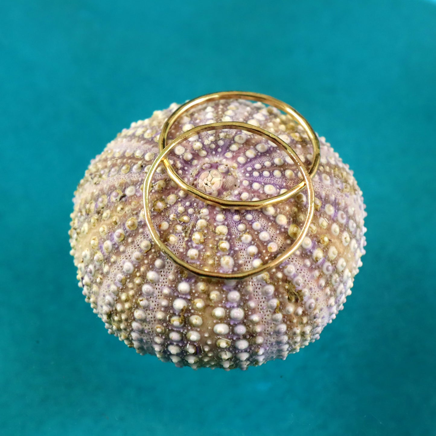 9ct Gold hammered ring - Karen Morrison Jewellery
