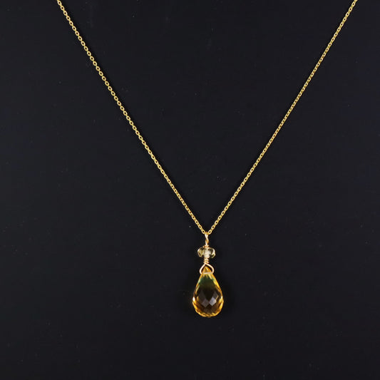 Gold  Citrine Necklace