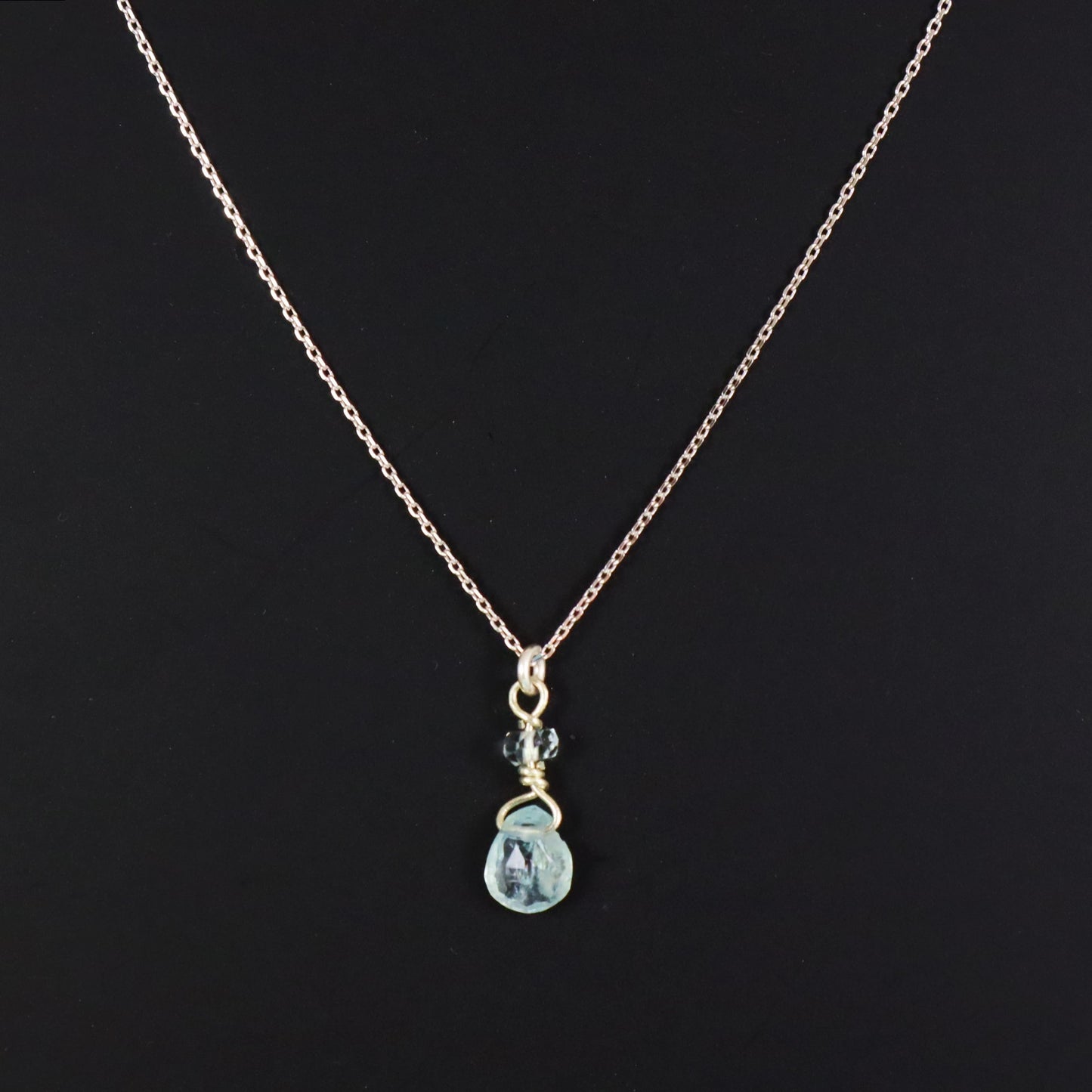 Aquamarine 9ct Gold Necklace