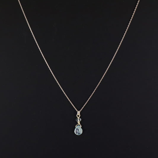 Aquamarine 9ct Gold Necklace