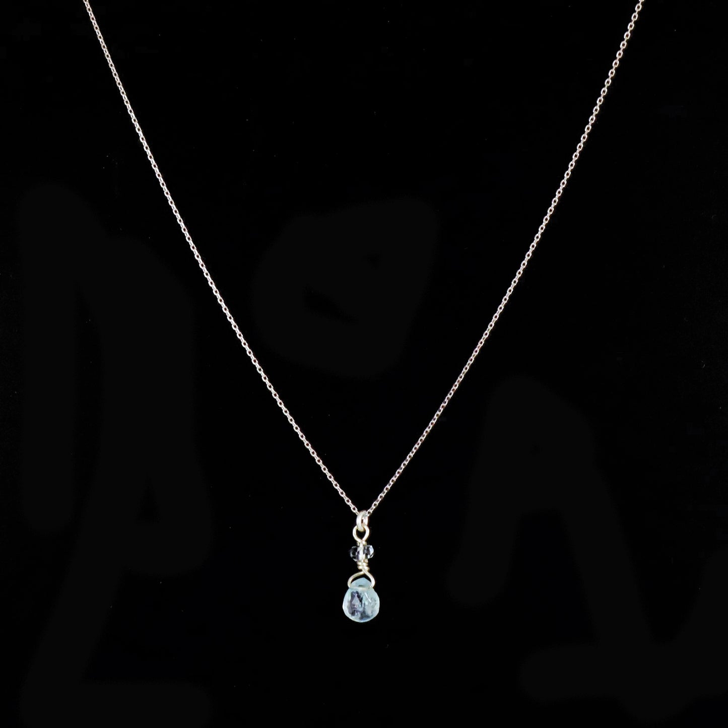Aquamarine 9ct Gold Necklace - Karen Morrison Jewellery