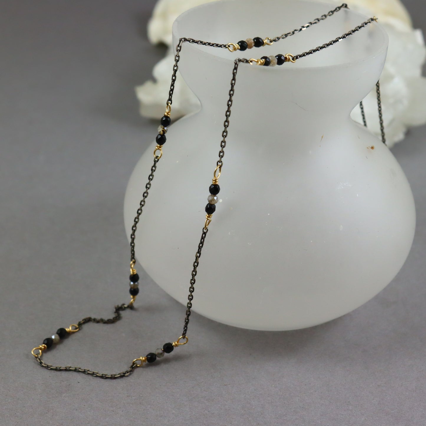 Black Spinel & Labradorite Necklace