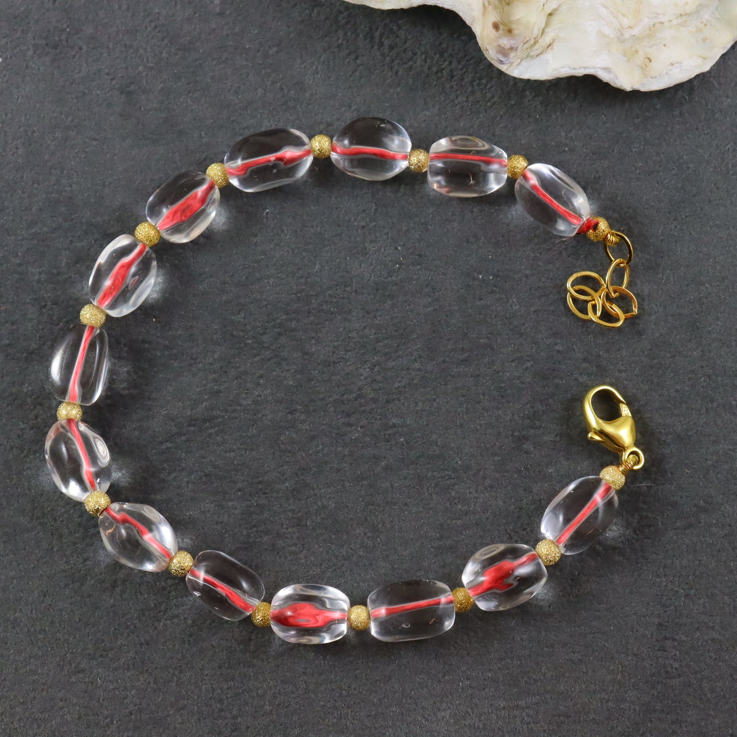 Rock Crystal Silk Bracelet