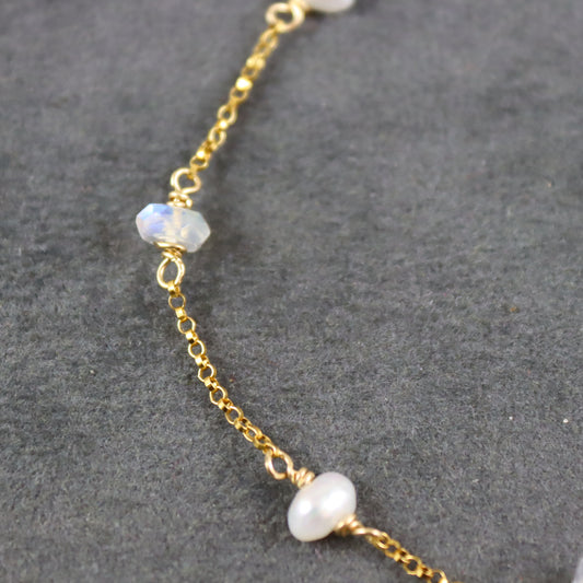 Pearl and Moonstone Bracelet - Karen Morrison Jewellery