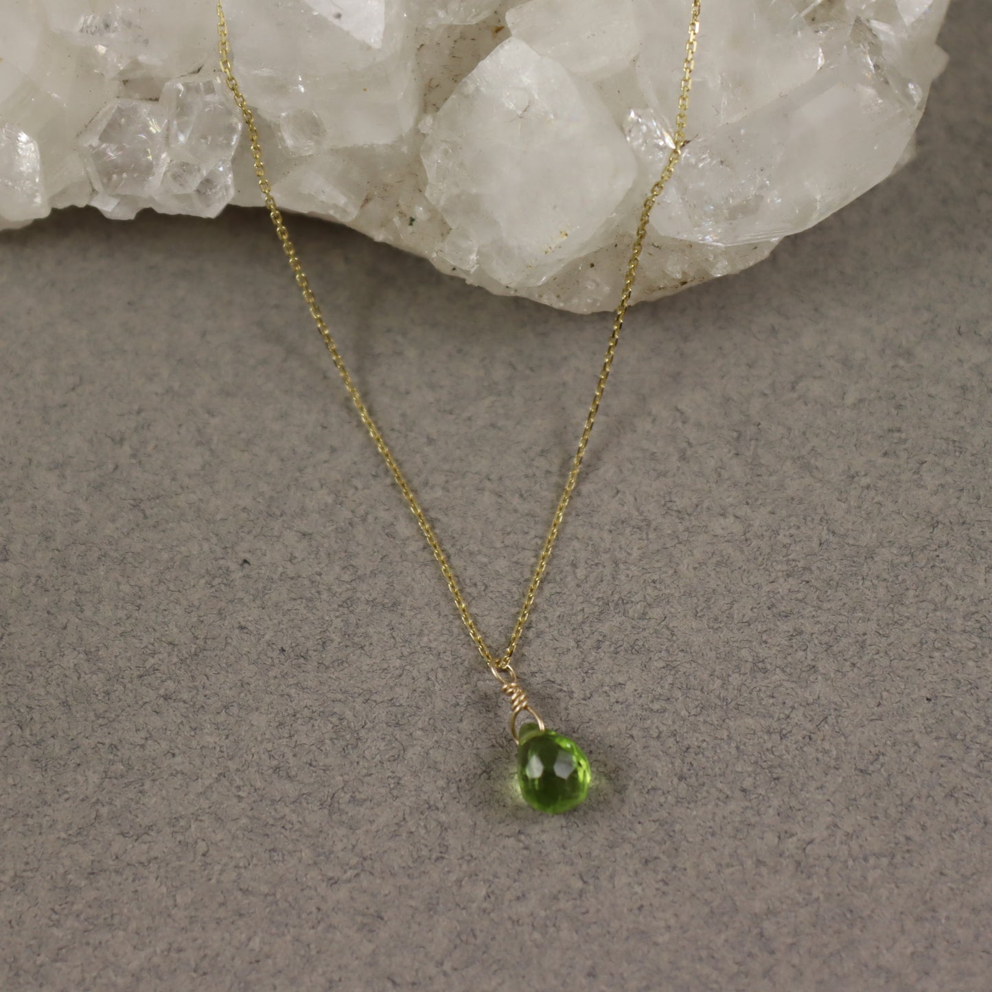 Peridot 9ct Gold Necklace