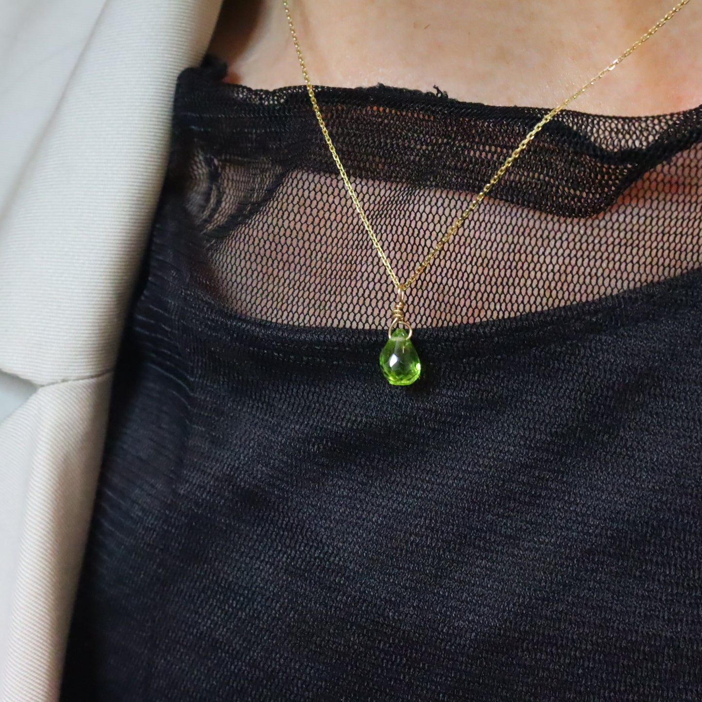 Peridot 9ct Gold Necklace