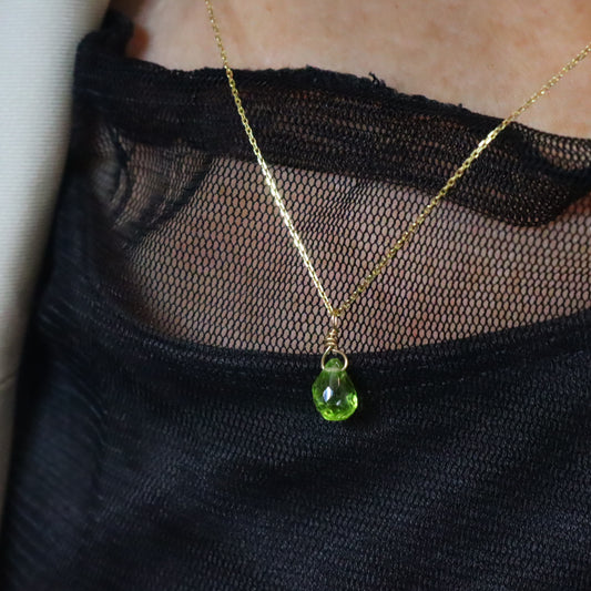 Peridot 9ct Gold Necklace - Karen Morrison Jewellery