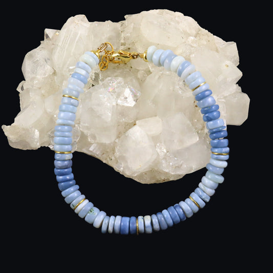 Blue opal gemstone bracelet
