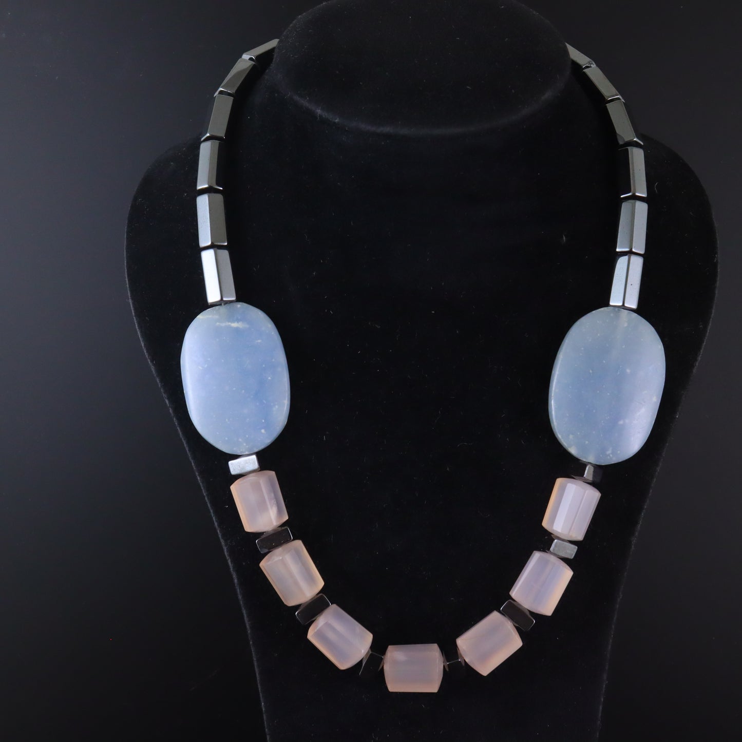 Rose Quartz & Angelite Necklace
