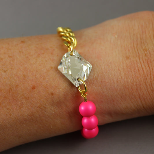 Hot Pink Neon bracelet - Karen Morrison Jewellery