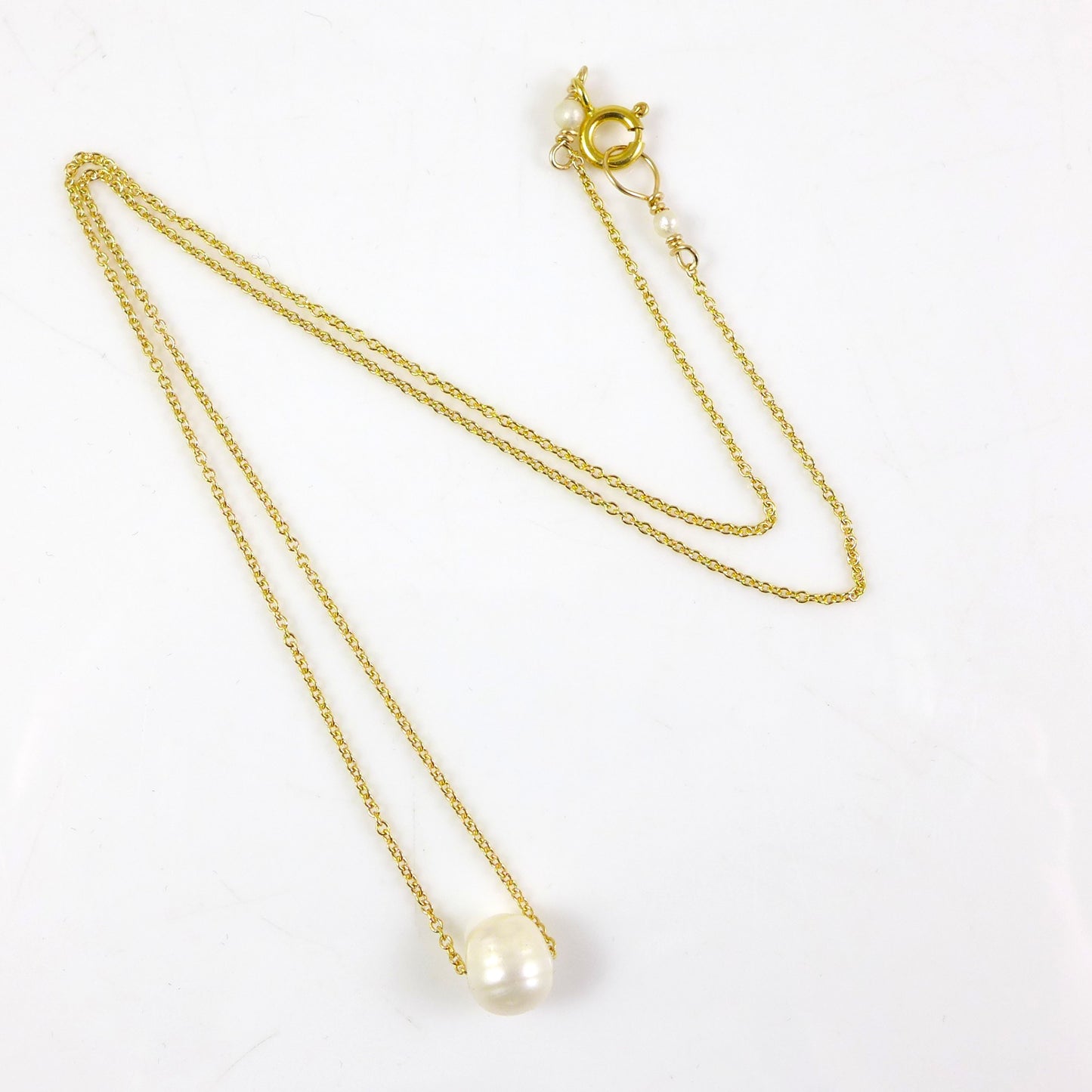 Freshwater Pearl Gold Necklace - Karen Morrison Jewellery
