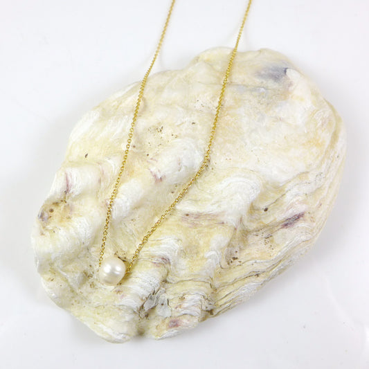 Freshwater Pearl Gold Necklace - Karen Morrison Jewellery