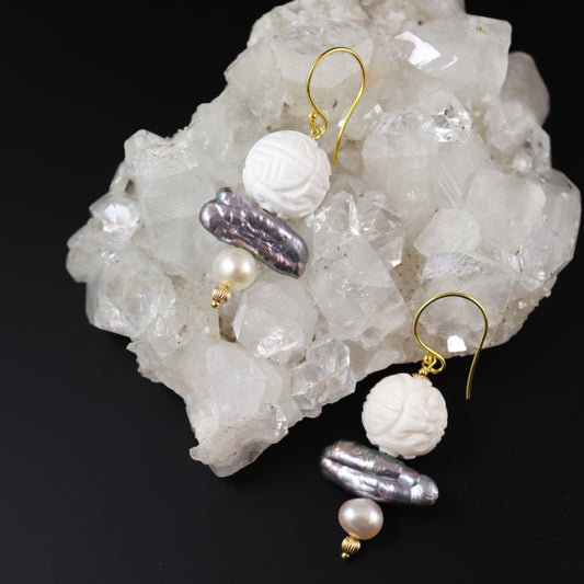 Shell & Pearl Earrings