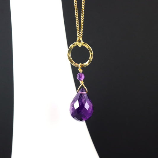 Amethyst Drop Necklace - Karen Morrison Jewellery