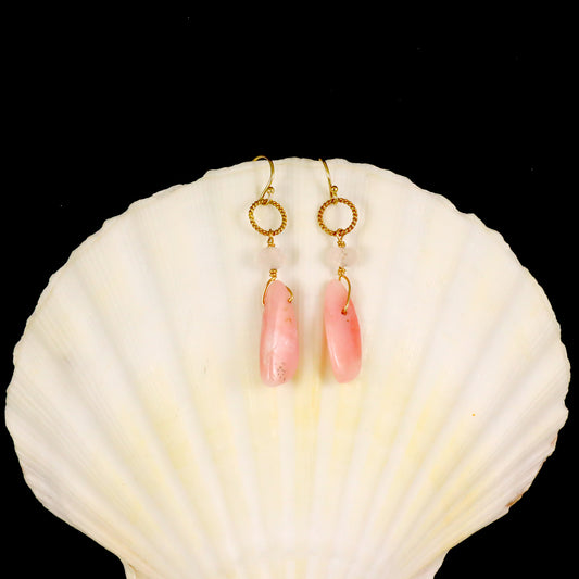 Pink Opal Earrings