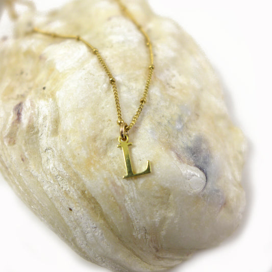 Gold Initial Necklace - Karen Morrison Jewellery