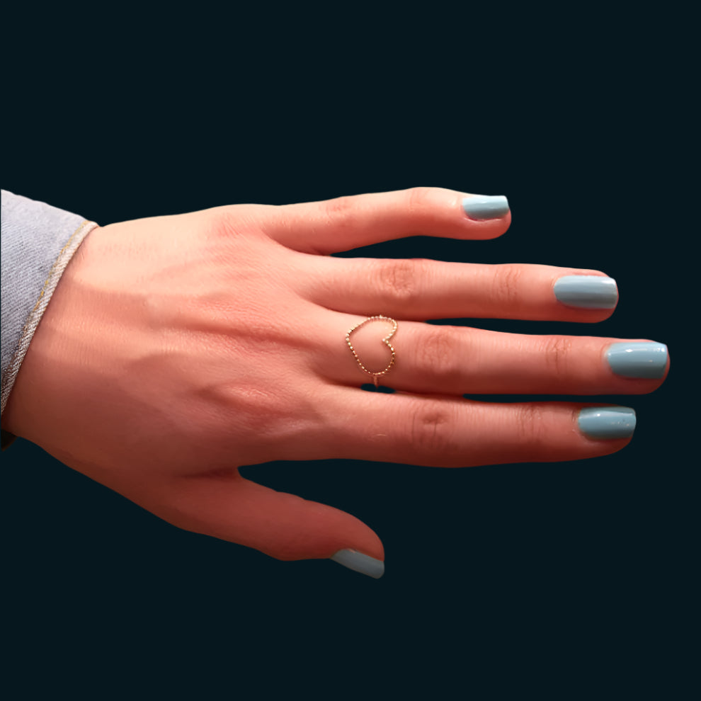 Silver Heart Ring - Karen Morrison Jewellery