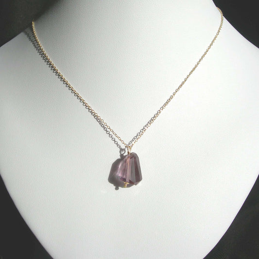 Amethyst gold necklace
