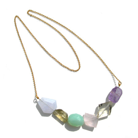 Gemstone  Statement necklace - karen-morrison-jewellery