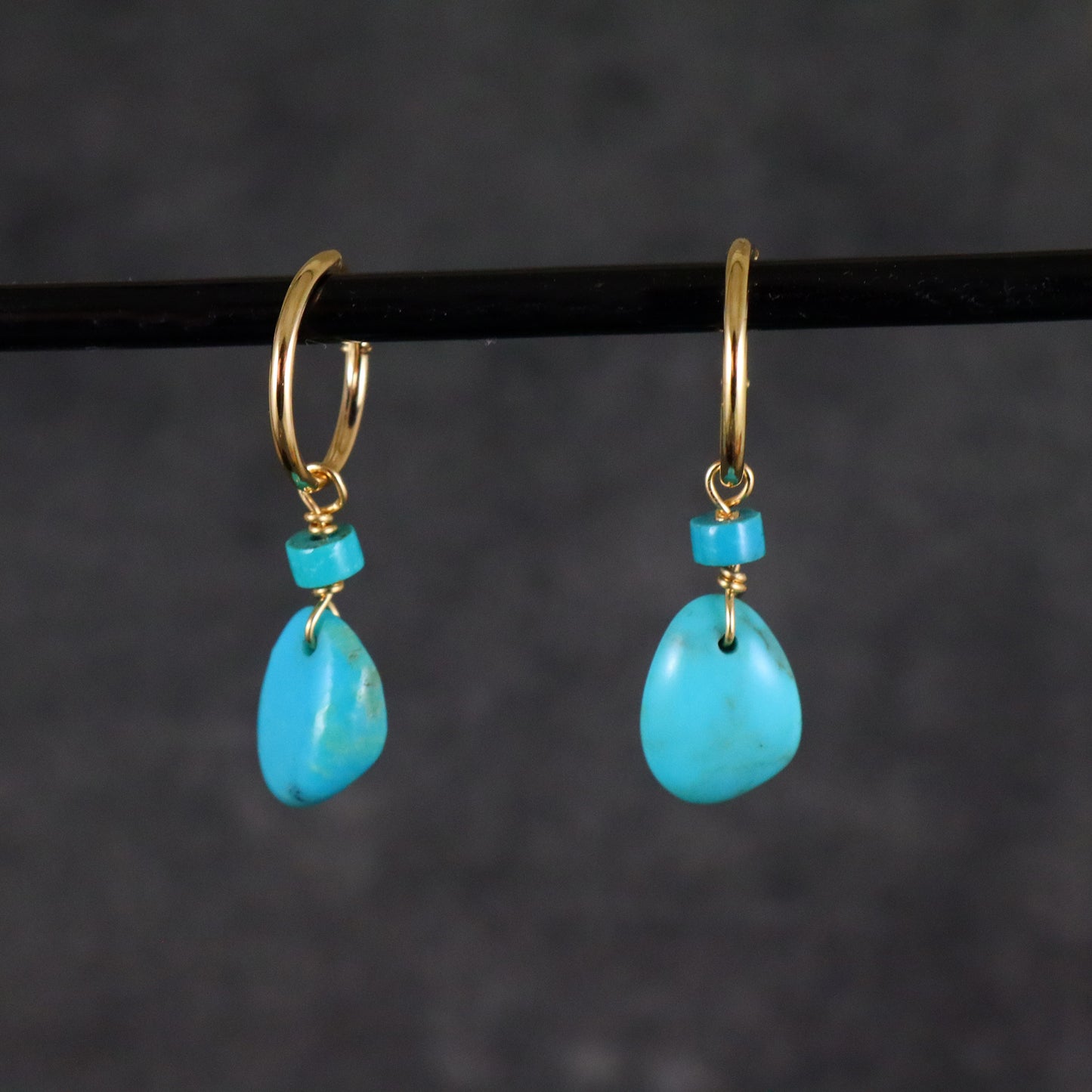 Turquoise 9ct Gold Earrings