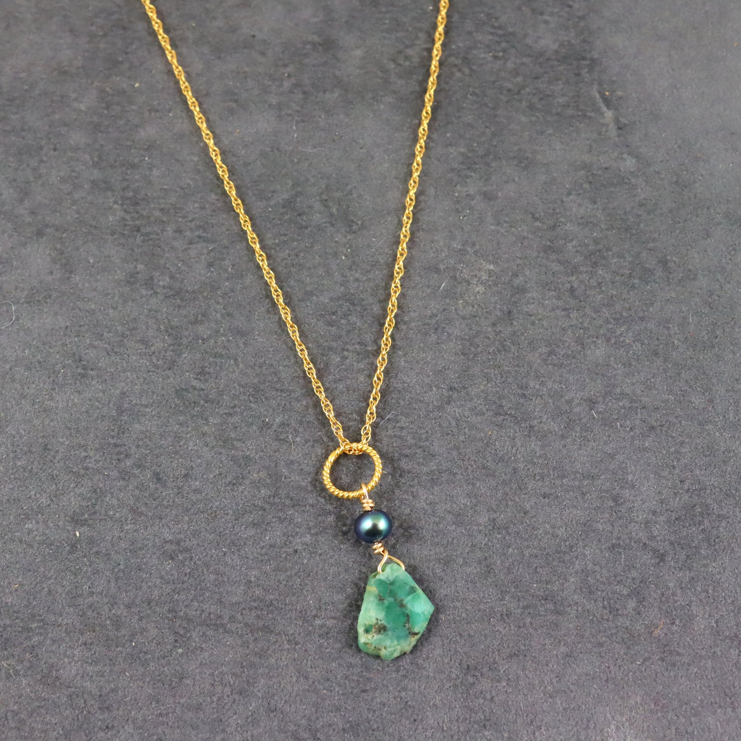 Emerald Gold Necklace