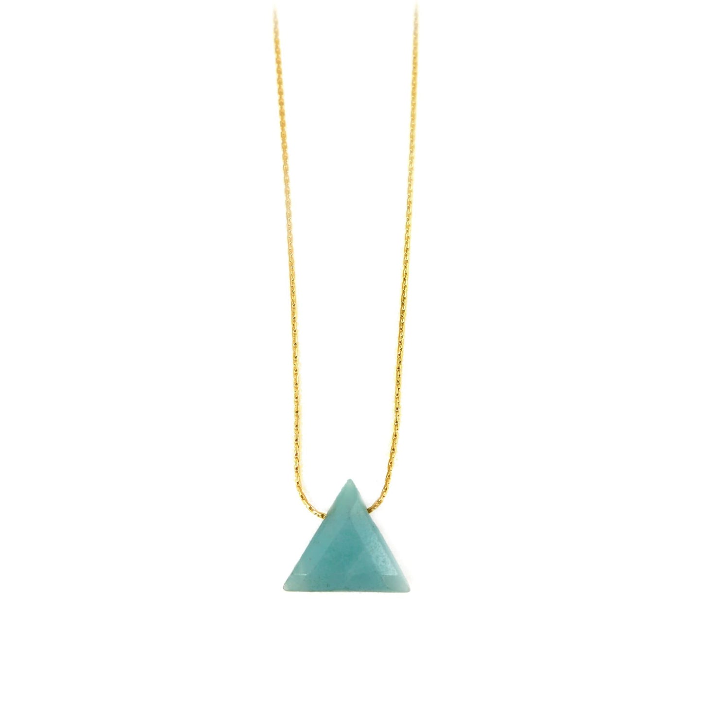 Amazonite Triangle Necklace - karen-morrison-jewellery