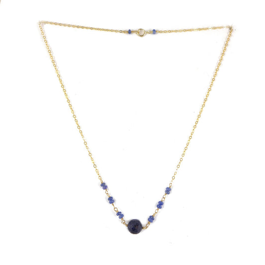 Sapphire gold filled Necklace - karen-morrison-jewellery