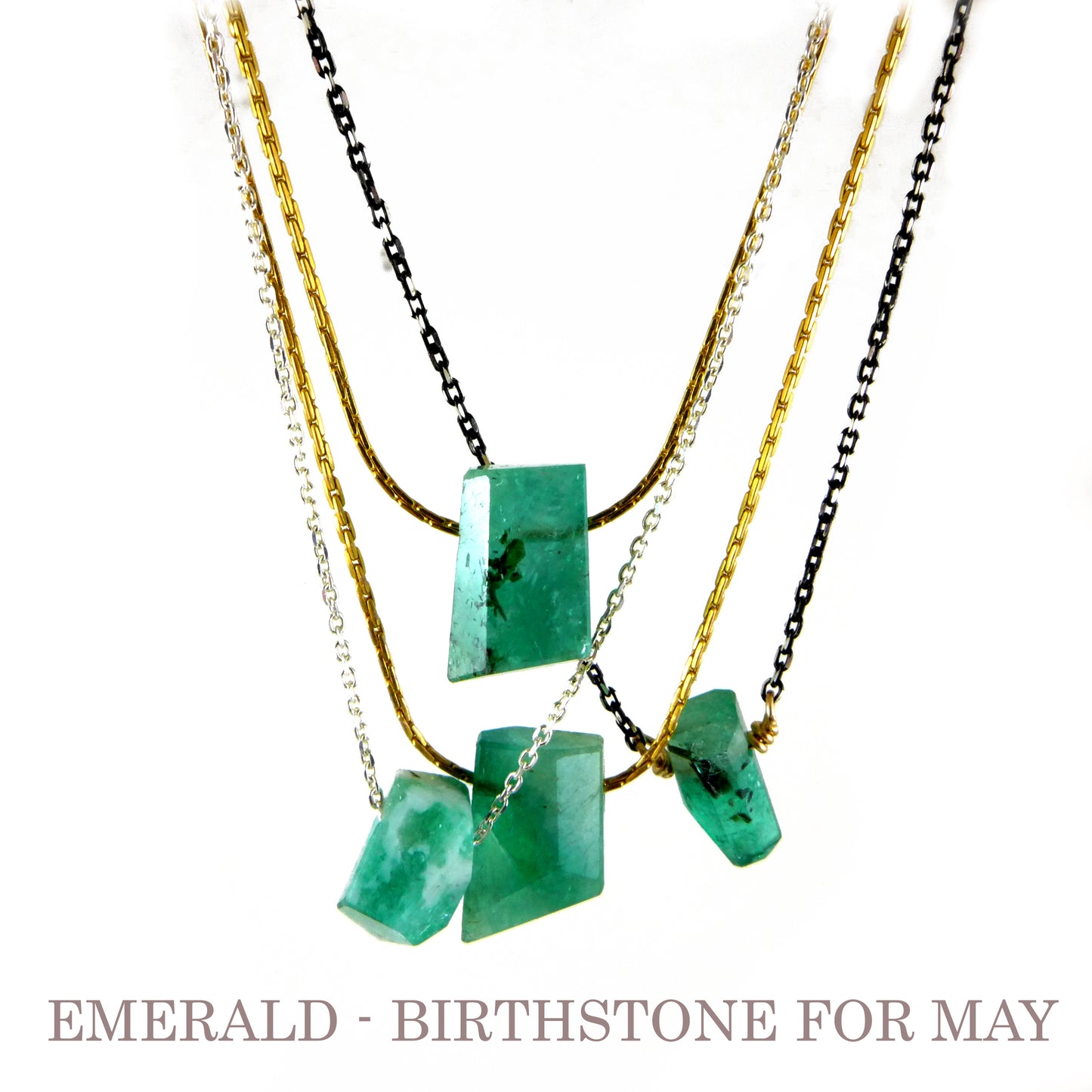 Emerald Gold Necklace - Karen Morrison Jewellery