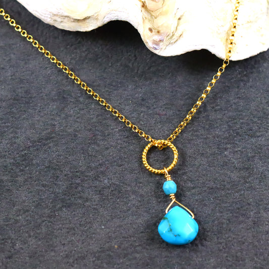 Turquoise Gold Necklace