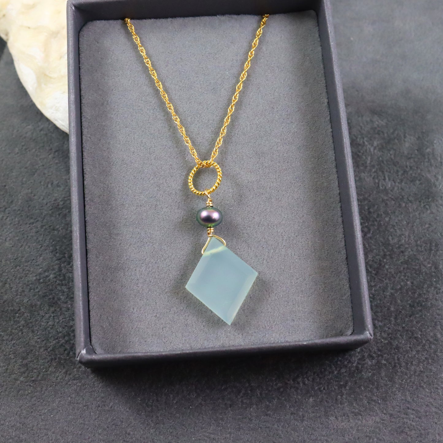 Chalcedony Gemstone Necklace