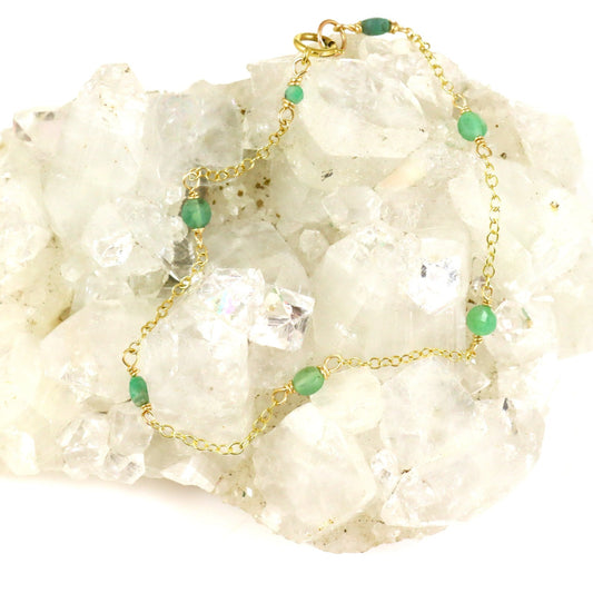 9ct Gold Emerald Bracelet