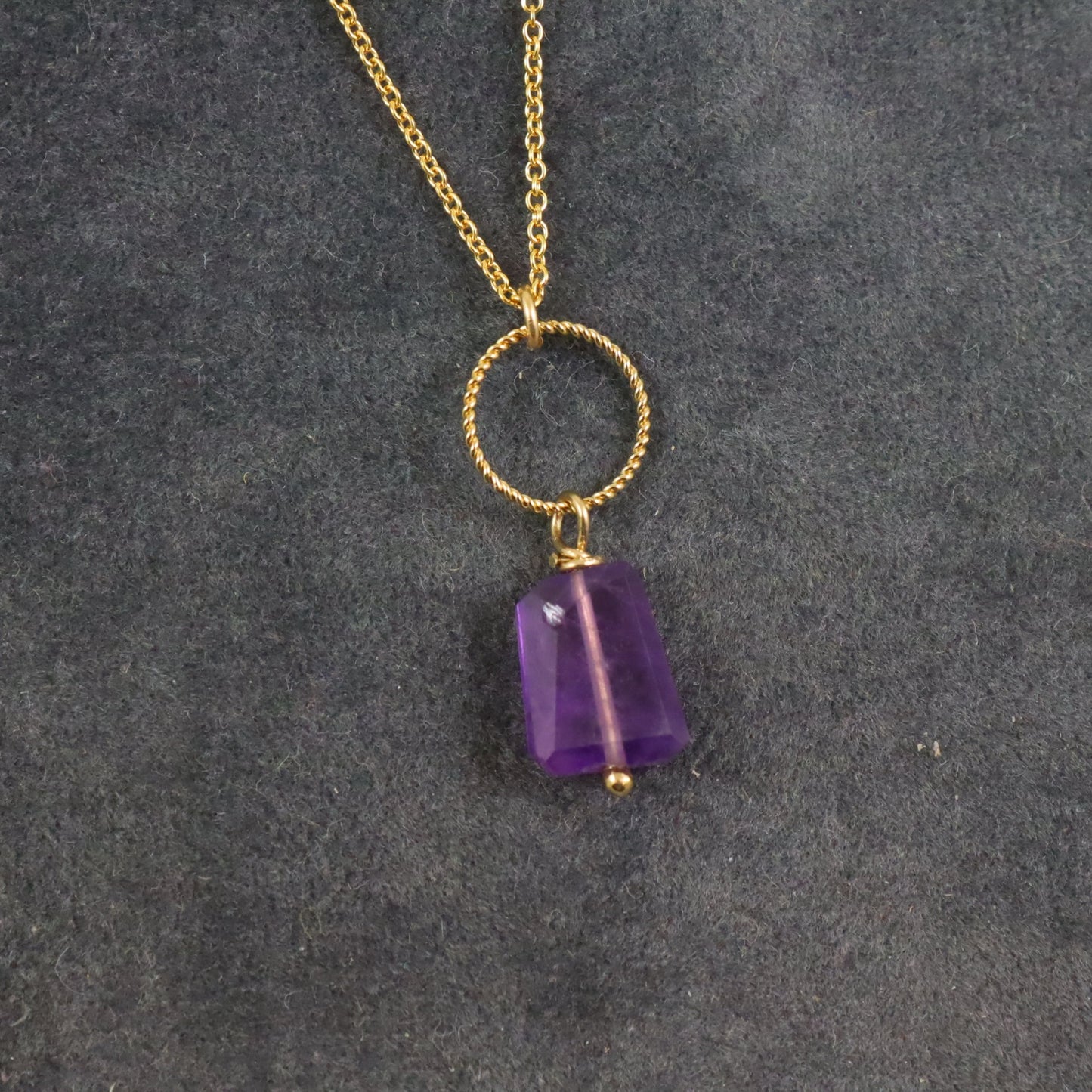 Faceted Amethyst Necklace