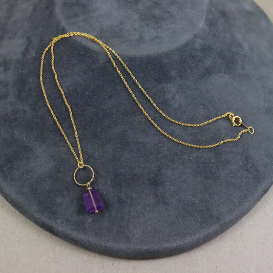Faceted Amethyst Necklace