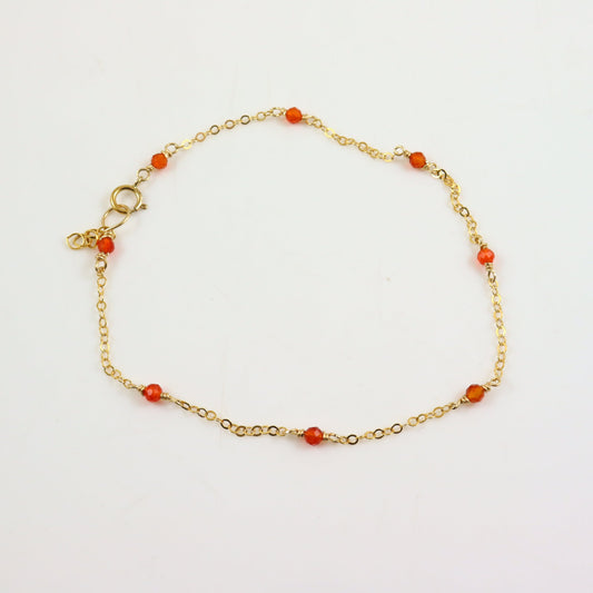 Carnelian Gold Bracelet