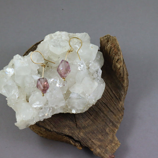 Gold amethyst earrings