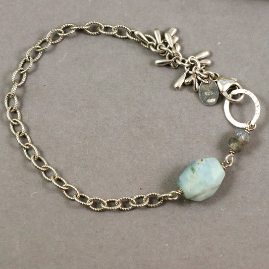 Aquamarine Sterling Silver Bracelet - Karen Morrison Jewellery