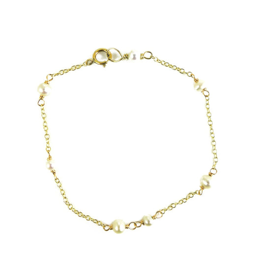 Freshwater Pearl & 9ct Gold Bracelet - karen-morrison-jewellery