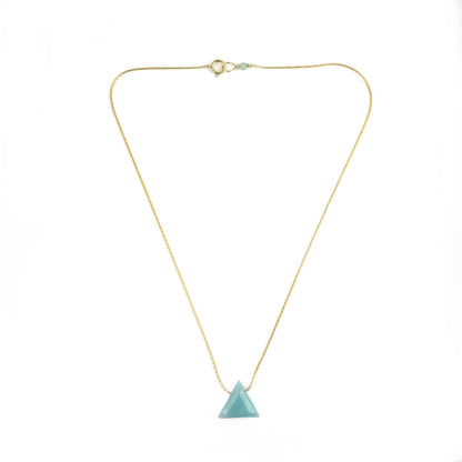 Amazonite Triangle Necklace - karen-morrison-jewellery