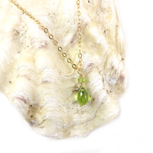 Peridot Gold Necklace - karen-morrison-jewellery