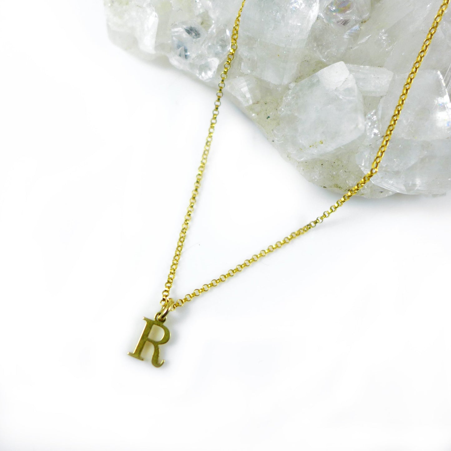 Gold Initial Necklace - Karen Morrison Jewellery